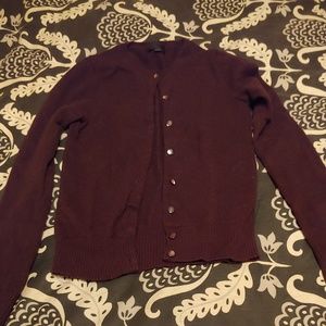 Dark chocolate brown cashmere cardigan sweater